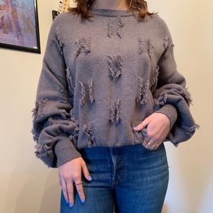 Funky gray sweater